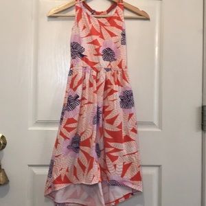 Gymboree floral hi-low hem dress sz 8